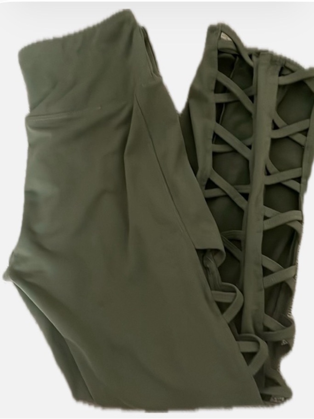 Balance Collection Green Leggings with Cutout size M
